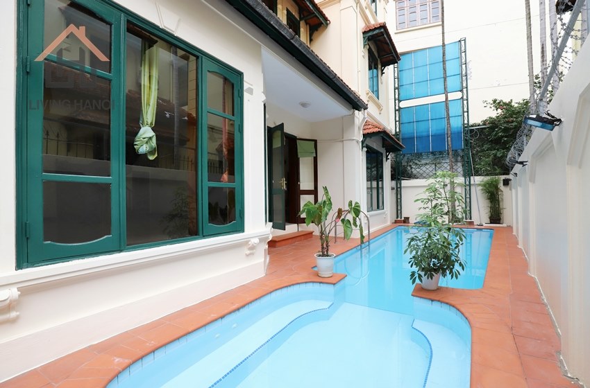 Beautiful swimming pool villa for rent in To Ngoc Van, Tay Ho Beautiful swimming pool villa for rent in To Ngoc Van, Tay Ho