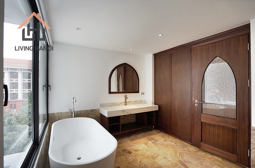 Gorgeous 4-bedroom serviced apartment for rent in Centre, Ba Dinh Gorgeous 4-bedroom serviced apartment for rent in Centre, Ba Dinh