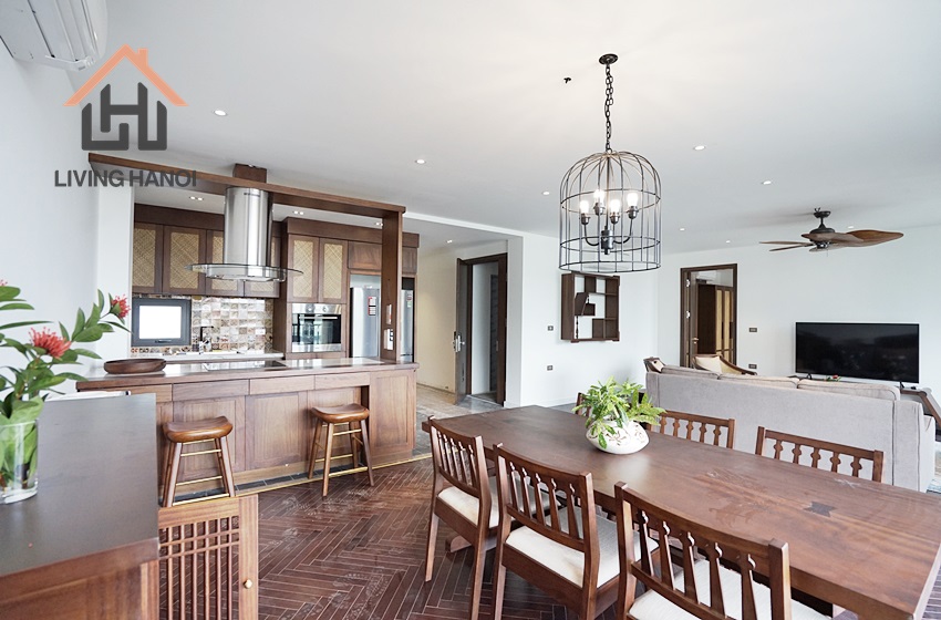 Gorgeous 4-bedroom serviced apartment for rent in Centre, Ba Dinh Gorgeous 4-bedroom serviced apartment for rent in Centre, Ba Dinh