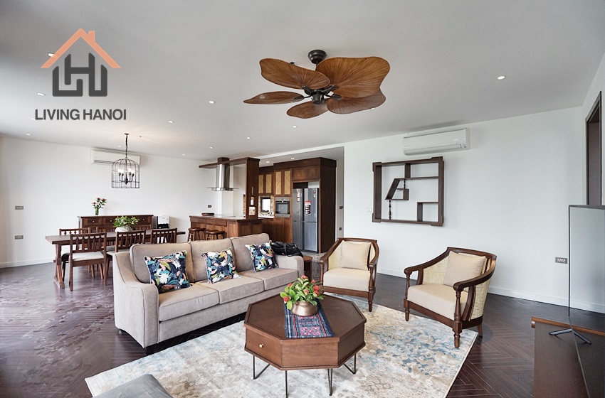 Gorgeous 4-bedroom serviced apartment for rent in Centre, Ba Dinh Gorgeous 4-bedroom serviced apartment for rent in Centre, Ba Dinh