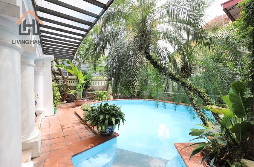 Swimming pool villa with garden for rent in To Ngoc Van, Tay Ho, Hanoi Swimming pool villa with garden for rent in To Ngoc Van, Tay Ho, Hanoi