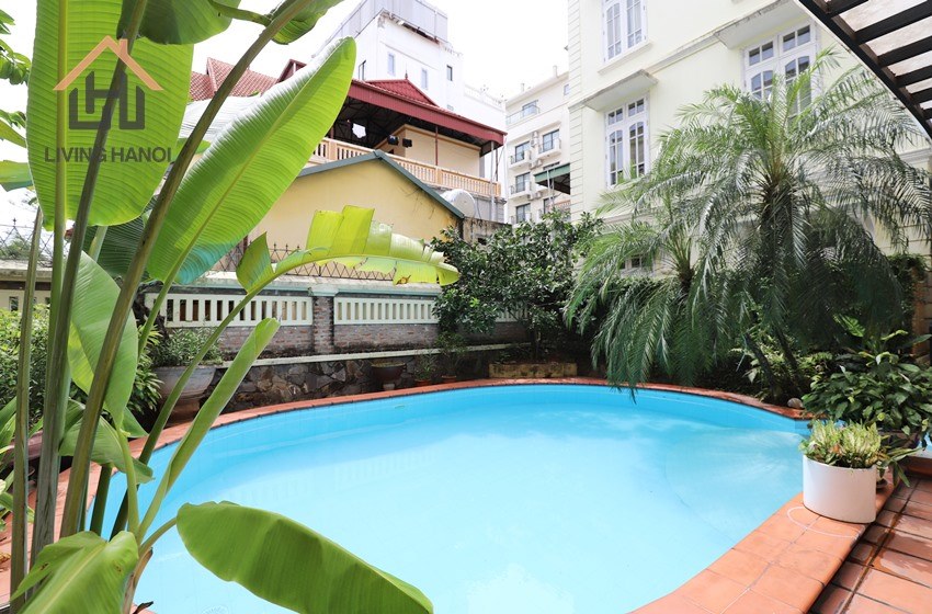 Swimming pool villa with garden for rent in To Ngoc Van, Tay Ho, Hanoi Swimming pool villa with garden for rent in To Ngoc Van, Tay Ho, Hanoi