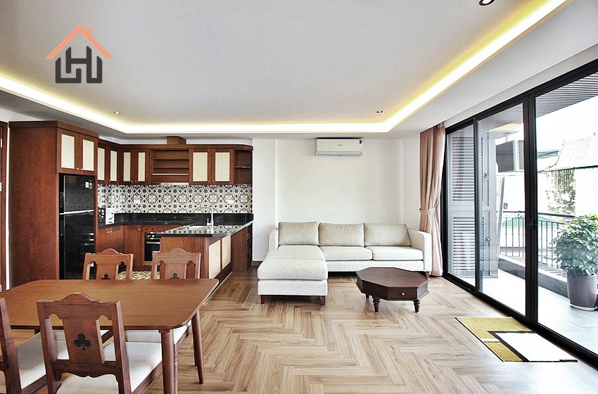 Nice two bedroom apartment with a balcony for rent in Tay Ho, Hanoi