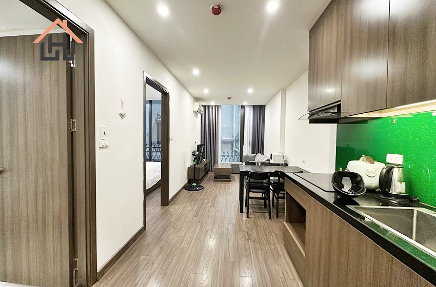 Fully furnished 1 bedroom apartment with a bacony for rent in Tay Ho