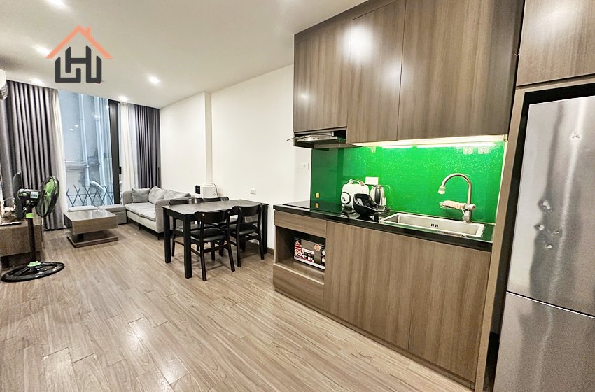 Fully furnished 1 bedroom apartment with a bacony for rent in Tay Ho