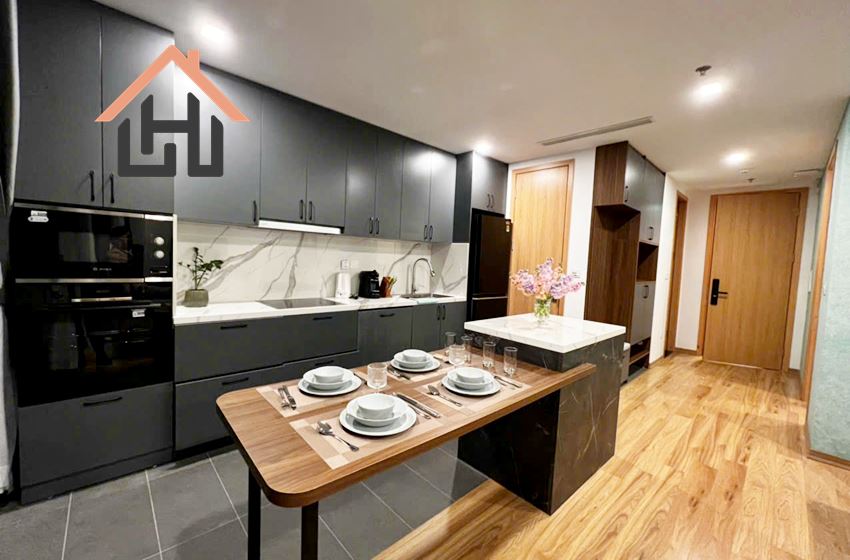 A charming 1-bedroom serviced apartment is now available for rent in Tay Ho, Hanoi