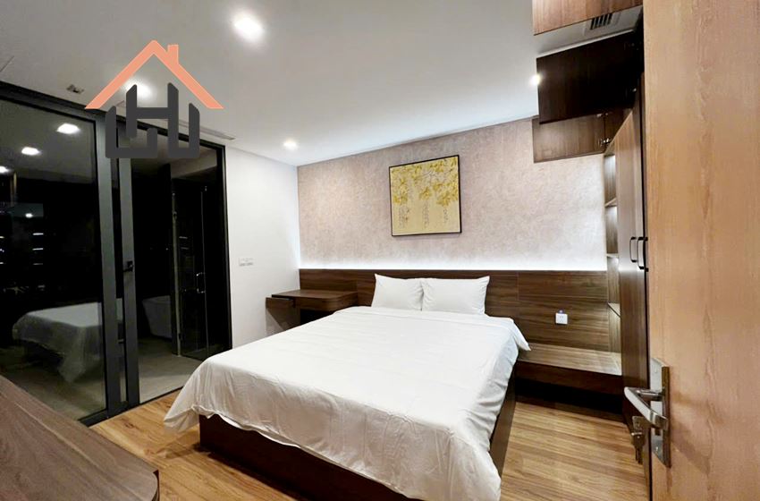 A charming 1-bedroom serviced apartment is now available for rent in Tay Ho, Hanoi