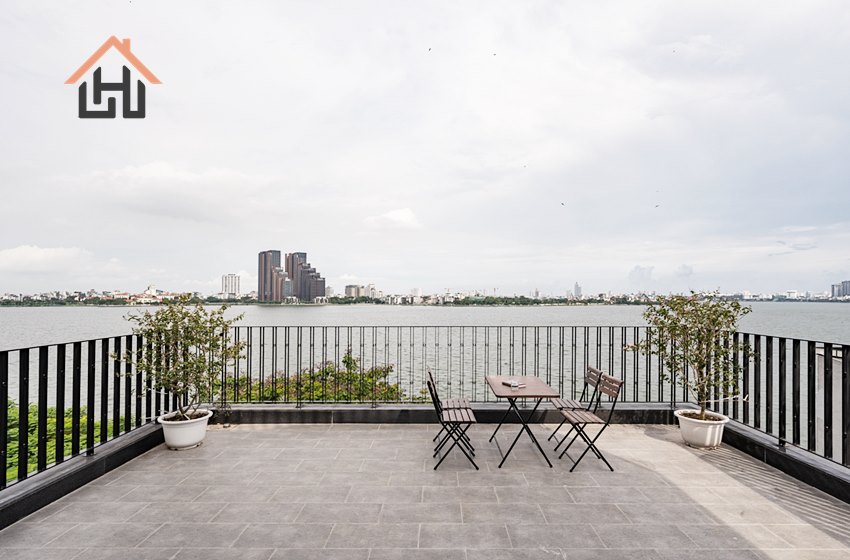 Lake view 2 bedroom apartment with spacious balcony for rent in Tay Ho, Hanoi