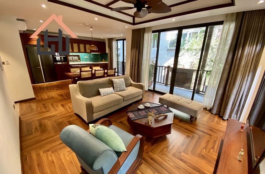 Good quality 3 bedroom apartment with balcony for rent in Tay Ho, Hanoi