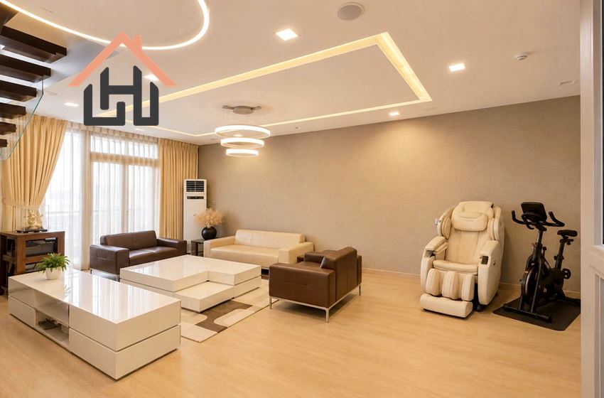 Modern 2-Bedroom Duplex Apartment with City View, Kim Mã, Ba Dinh