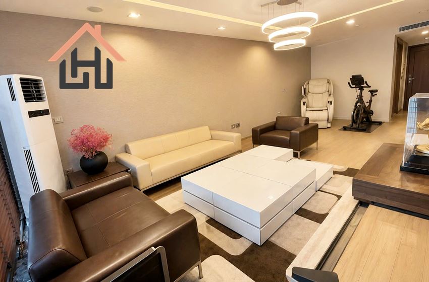 Modern 2-Bedroom Duplex Apartment with City View, Kim Mã, Ba Dinh