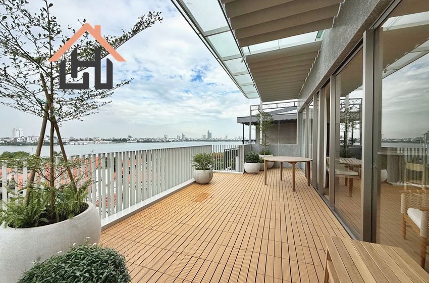Luxury Lakefront Duplex, Expansive Balcony with Stunning West Lake Views, Tay Ho, Hanoi