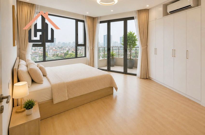 Modern 2-Bedroom Duplex Apartment with City View, Kim Mã, Ba Dinh