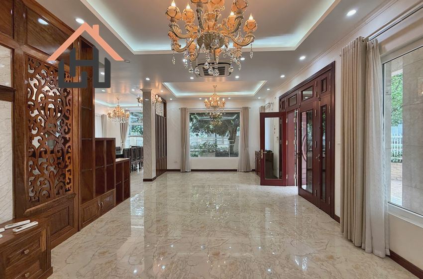 Charming 5-Bed Villa with Private Garden & Attic in Secure Ciputra T-Area, Hanoi