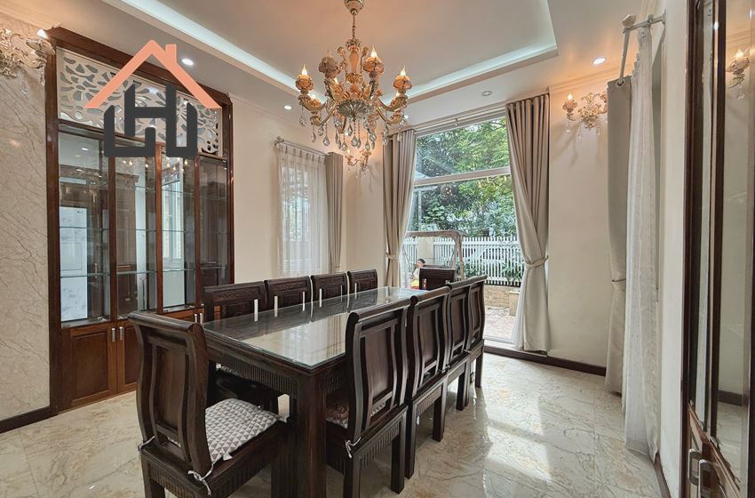 Charming 5-Bed Villa with Private Garden & Attic in Secure Ciputra T-Area, Hanoi