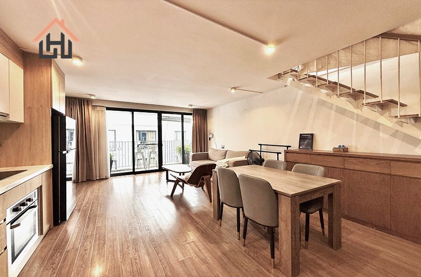 Nice duplex 1 bedroom apartment for rent in Tay Ho, Hanoi