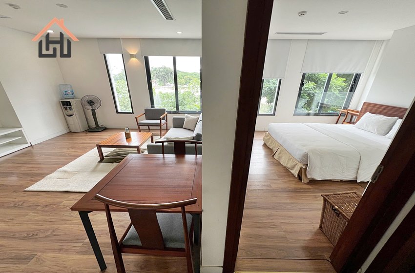 Lake view 1 bedroom apartment for rent in Ho Ba Mau area, Hanoi