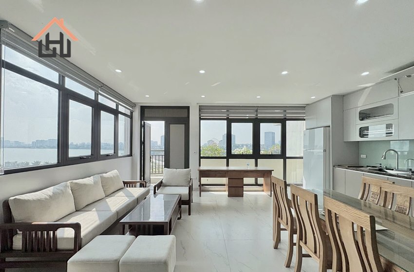 Full of light 1 bedroom apartment for rent in Tay Ho, Hanoii