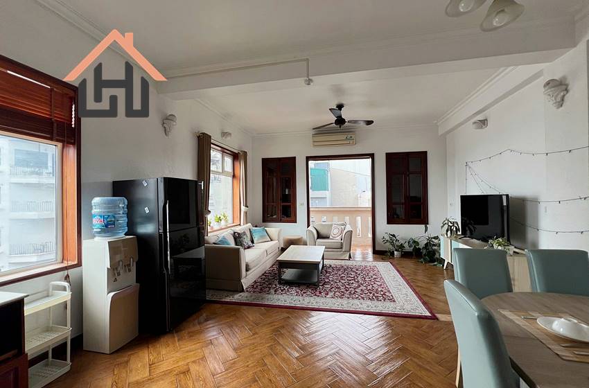 Nice apartment with balcony and lake view for rent in Truc Bach Area, Ba Dinh District, Hanoi