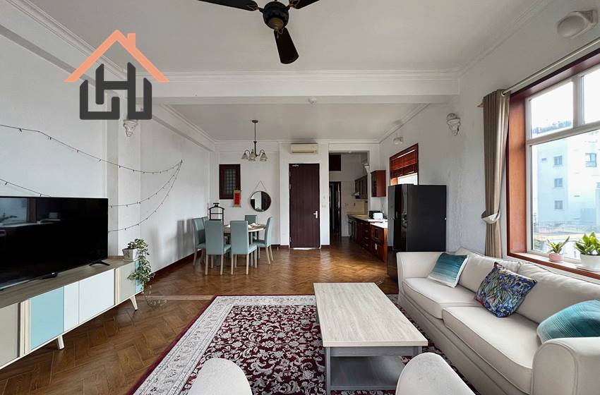 Nice apartment with balcony and lake view for rent in Truc Bach Area, Ba Dinh District, Hanoi