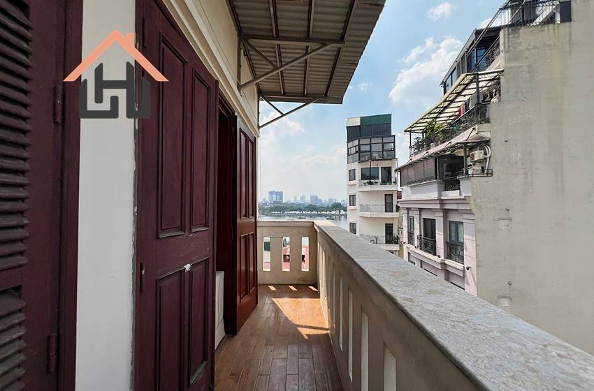 Nice apartment with balcony and lake view for rent in Truc Bach Area, Ba Dinh District, Hanoi