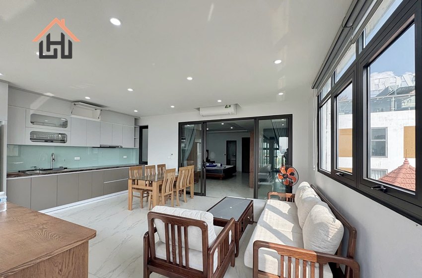 Full of light 1 bedroom apartment for rent in Tay Ho, Hanoii