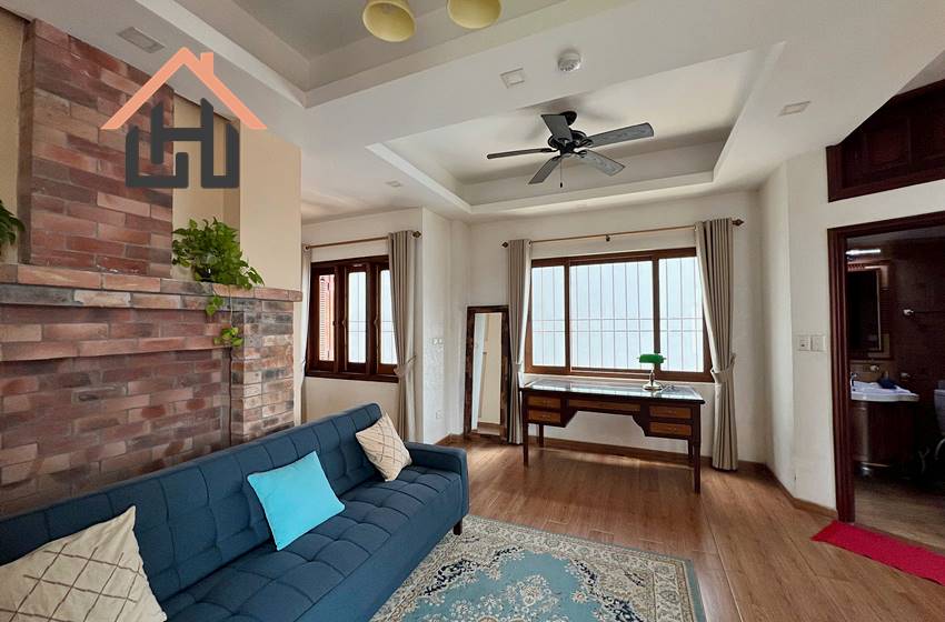 Nice apartment with balcony and lake view for rent in Truc Bach Area, Ba Dinh District, Hanoi