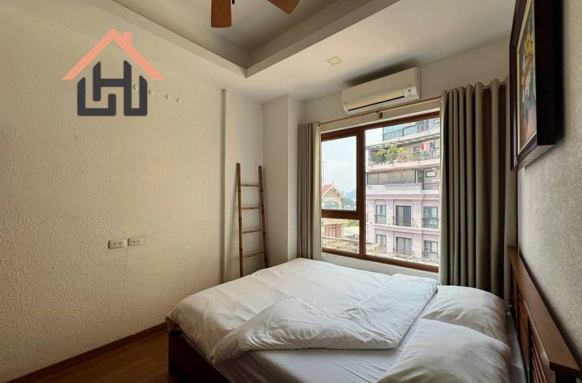 Nice apartment with balcony and lake view for rent in Truc Bach Area, Ba Dinh District, Hanoi